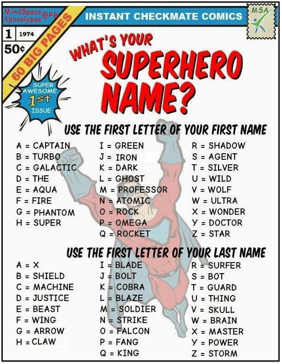 your superhero name